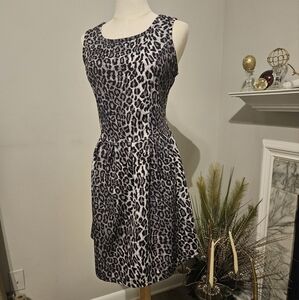 Leopard Skater Dress Dress 🐆